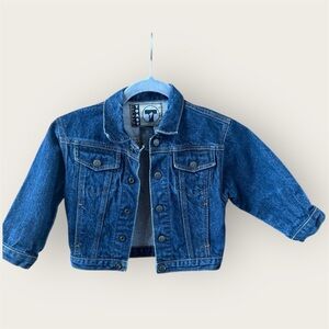 French Toast Kids 3T 100% Cotton non stretch denim Jean jacket VINTAGE VIBES